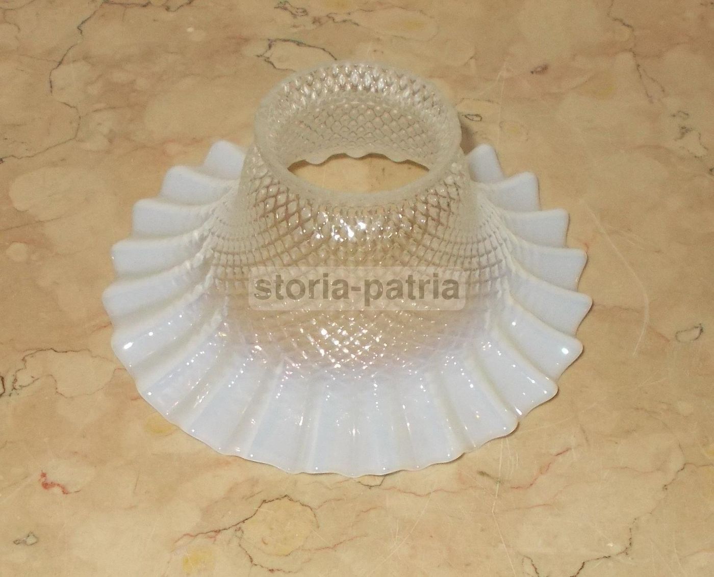 Coppa In Vetro Liberty Per Lampada O Applique, Primi '900