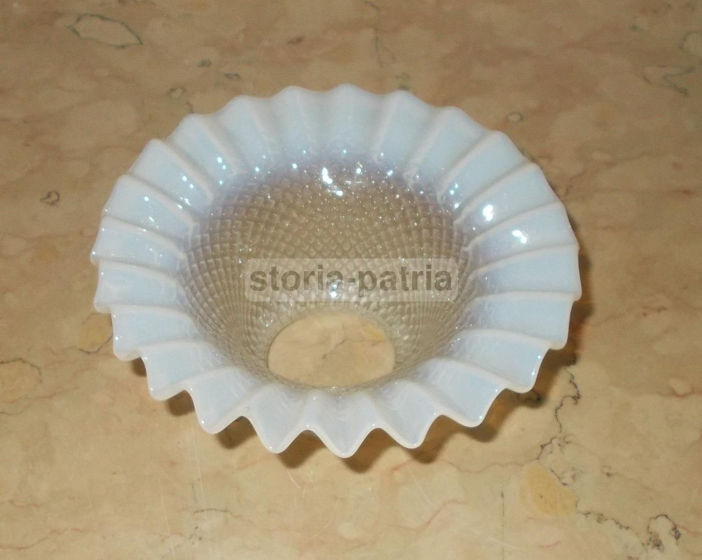 Coppa In Vetro Liberty Per Lampada O Applique, Primi '900