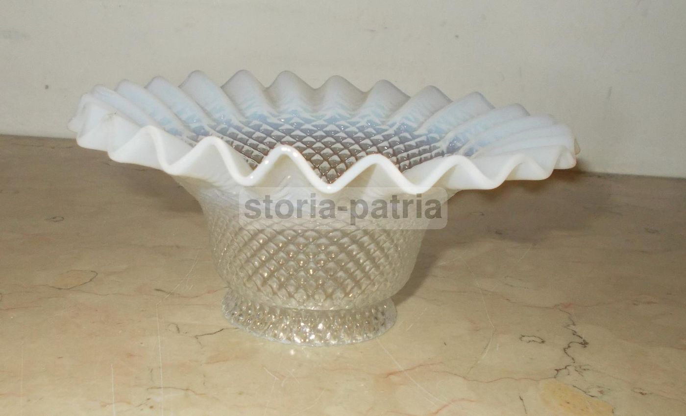 Coppa In Vetro Liberty Per Lampada O Applique, Primi '900