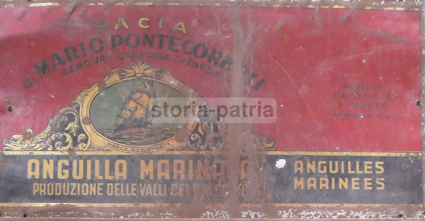 Latta Pubblicitaria Anguille Marinate Pontecorboli, Genova   Chioggia