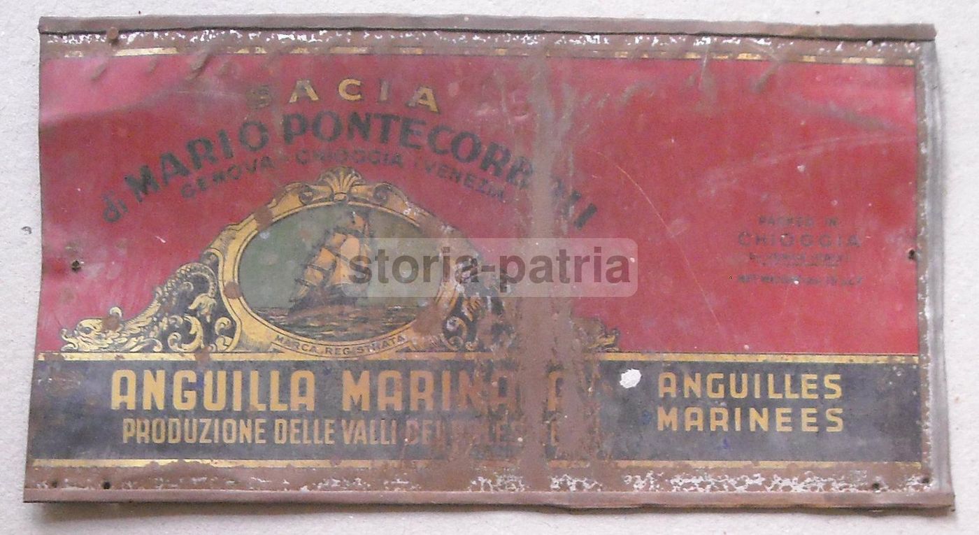 Latta Pubblicitaria Anguille Marinate Pontecorboli, Genova   Chioggia