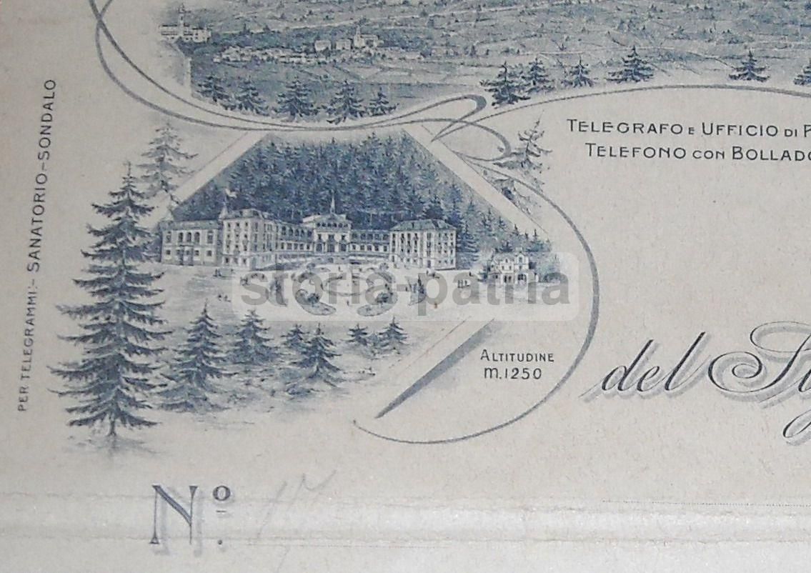 Sanatorio Zubiani, Sondalo (Valtellina). Carta Intestata Con Veduta Litografica, 1906.