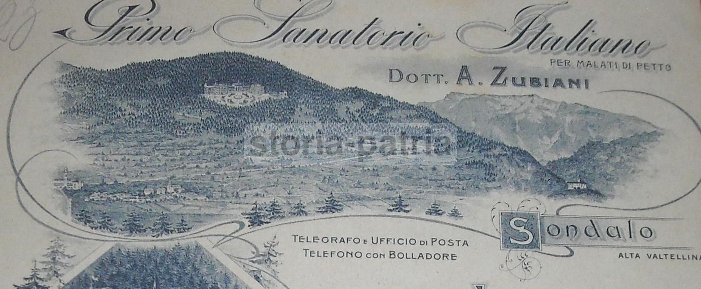 Sanatorio Zubiani, Sondalo (Valtellina). Carta Intestata Con Veduta Litografica, 1906.