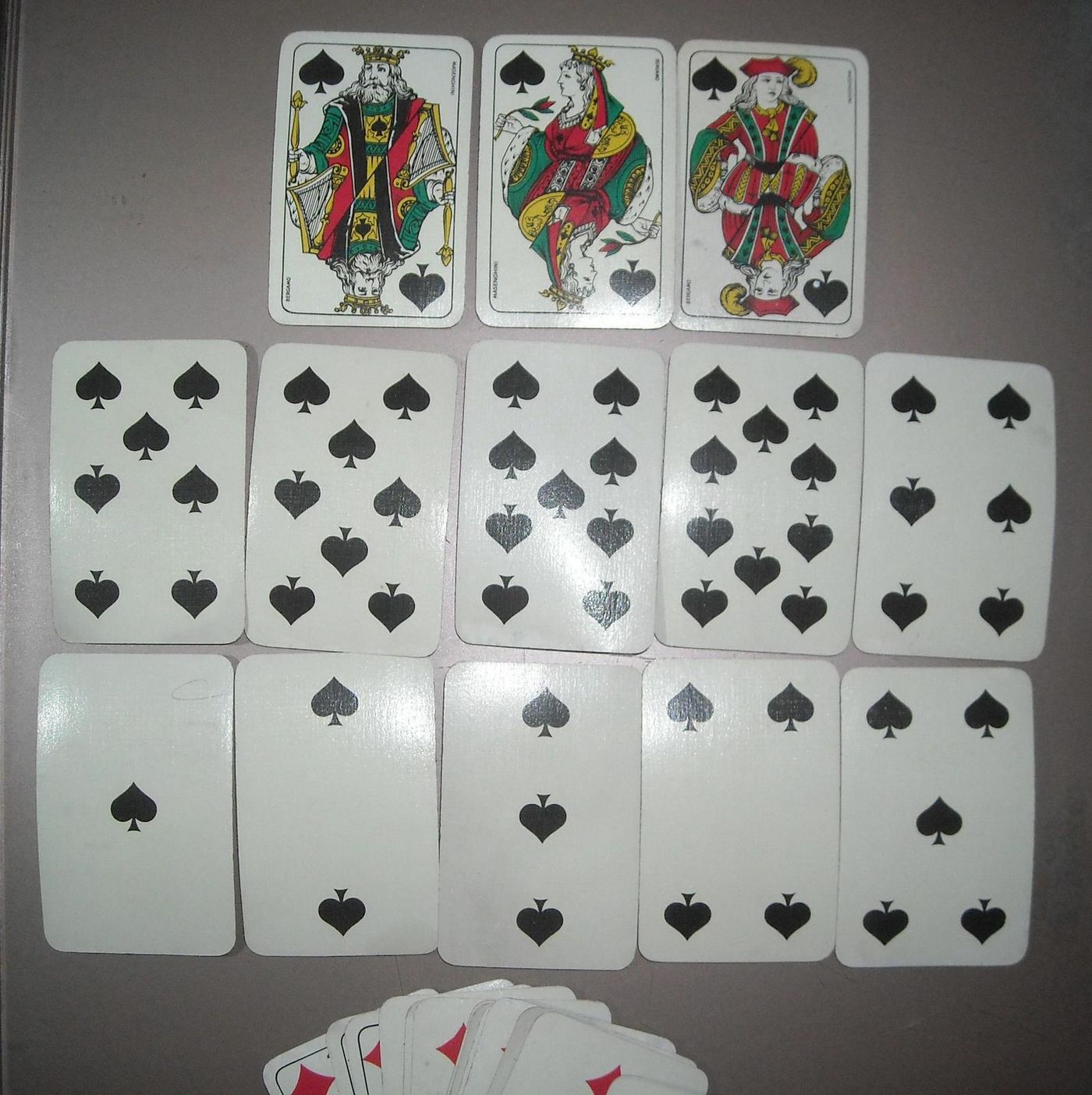 Carte Da Gioco Masenghini Bergamo Con Corona Monarchica, Anni '40