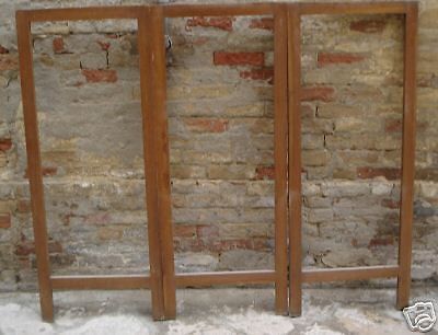 Paravento Liberty Antico A Tre Ante In Legno Massello Anni '20 '30
