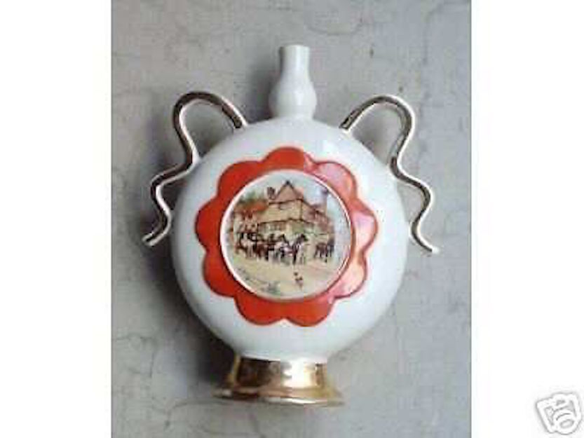 Bottiglia Da Liquore In Ceramica Canova Padova Vintage Oro