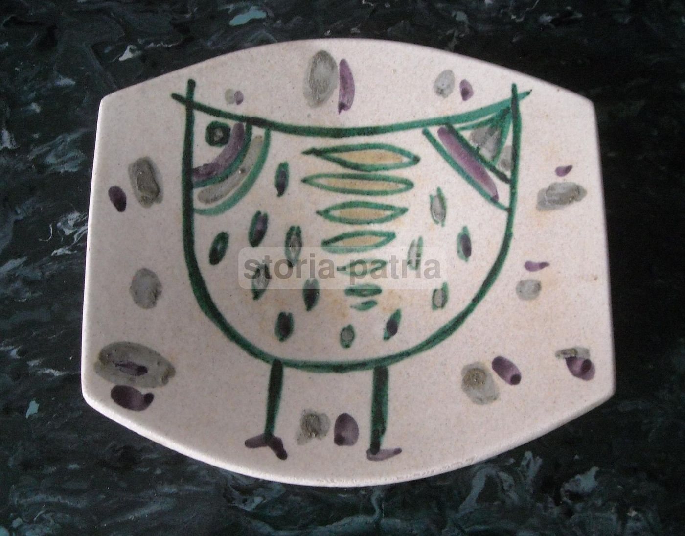 Vassoio In Ceramica Petucco Tolio, Nove (Vicenza), Anni '60