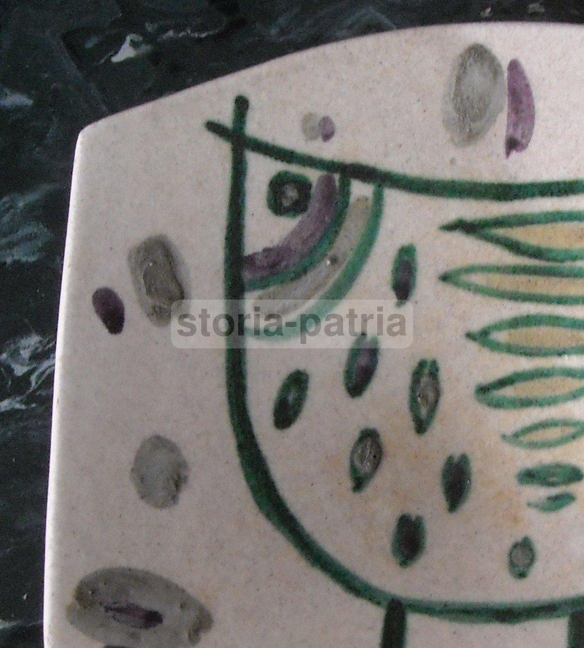 Vassoio In Ceramica Petucco Tolio, Nove (Vicenza), Anni '60