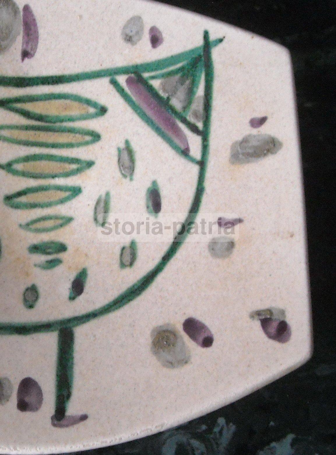 Vassoio In Ceramica Petucco Tolio, Nove (Vicenza), Anni '60