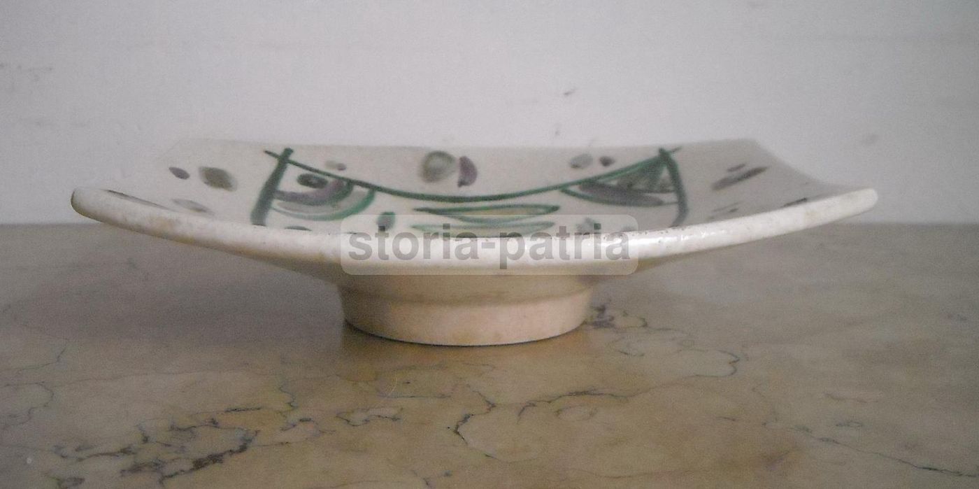Vassoio In Ceramica Petucco Tolio, Nove (Vicenza), Anni '60