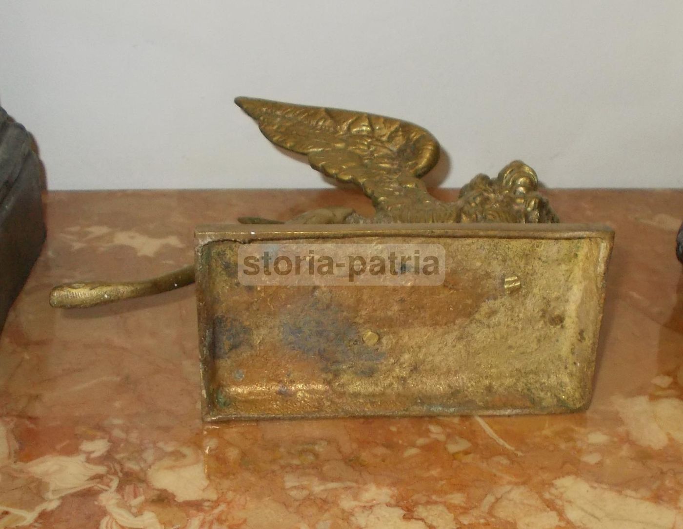 Leone Alato Veneziano Soprammobile In Bronzo, Assicurazioni Generali
