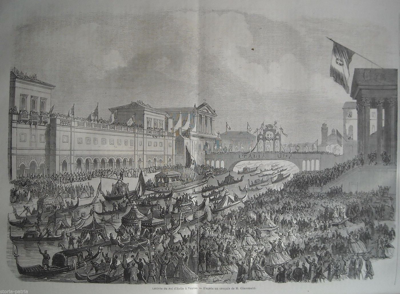 Veduta Di Venezia 1866: Cessione Del Veneto Con Il Generale Leboeuf E Il Conte Di Revel