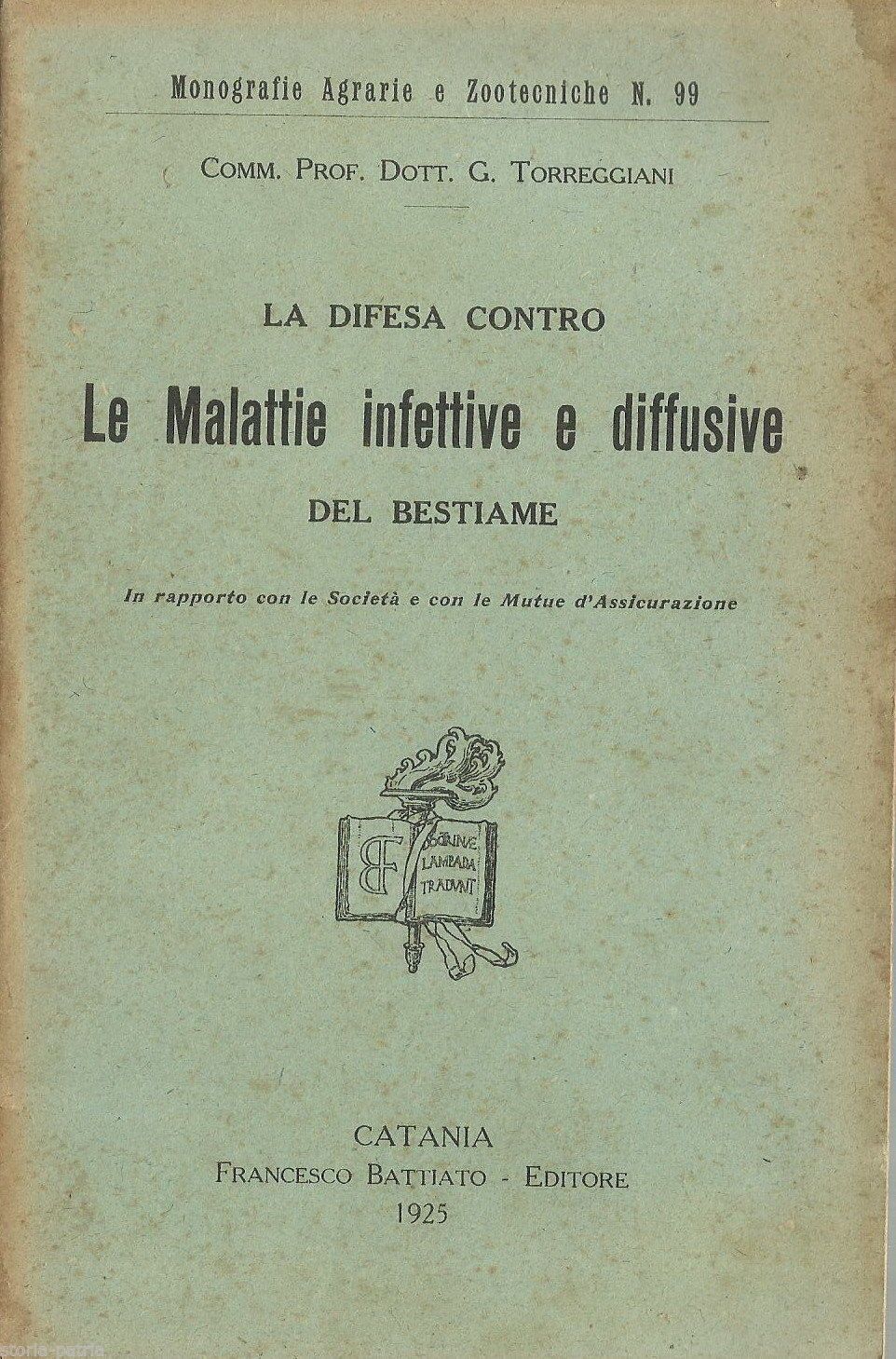 Malattie Infettive Del Bestiame E Assicurazioni, Torreggiani 1925