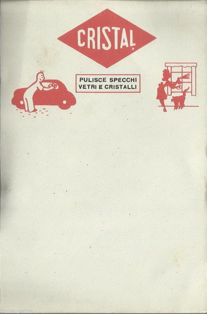 Pubblicità Vintage Detergente Cristal Per Vetri, Anni '40 '60