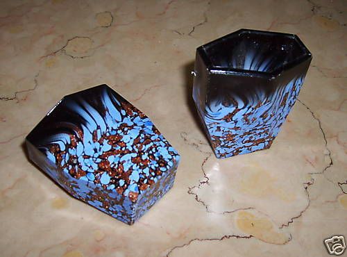Coppia Di Bicchierini Da Liquore In Vetro Veneziano, Anni '20