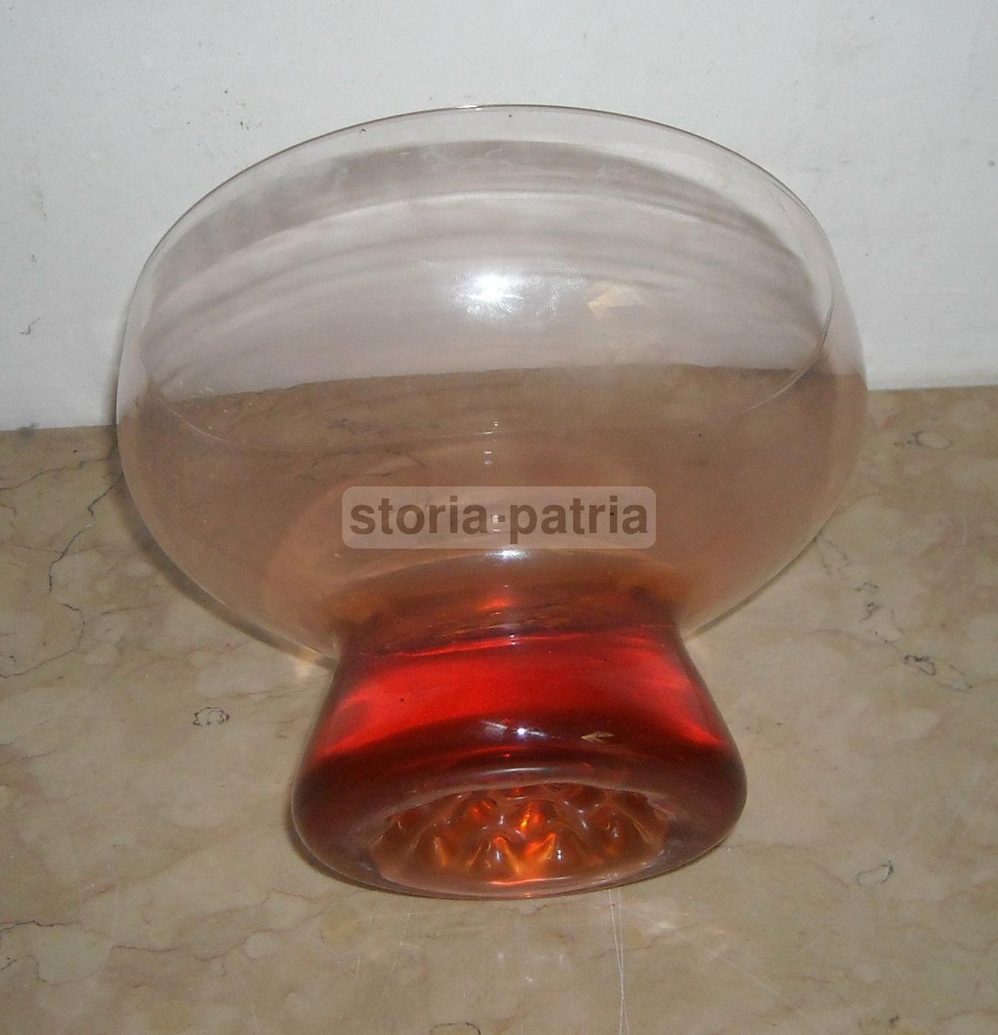 Set 5 Ciotole In Vetro Rosa Anni '50 Per Gelato E Macedonie