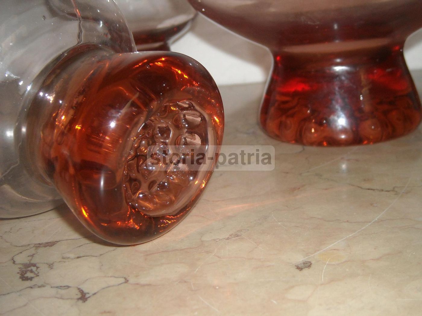 Set 5 Ciotole Vetro Rosa Anni '50 Per Gelato E Macedonia