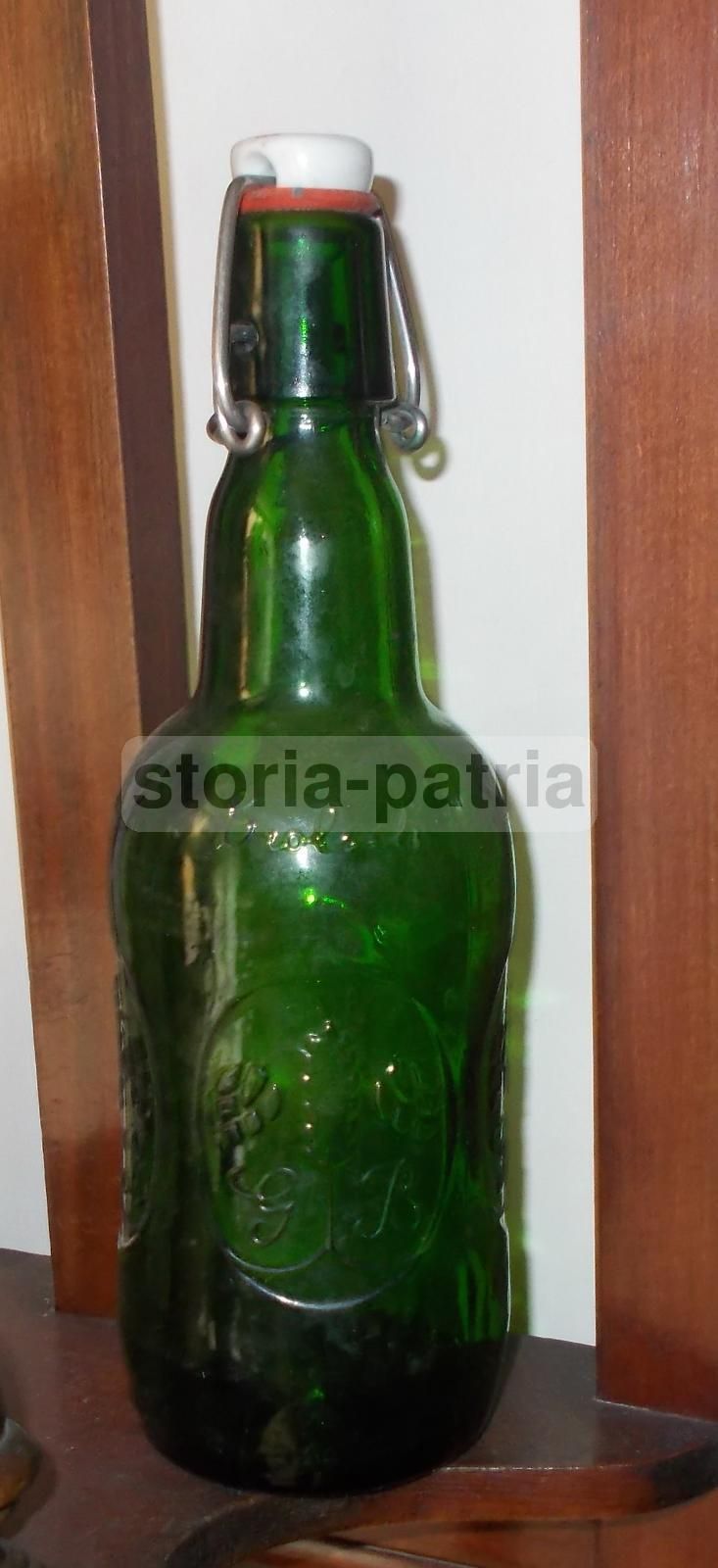 Bottiglia Birra Grolsch Vintage Con Tappo Porcellana Originale