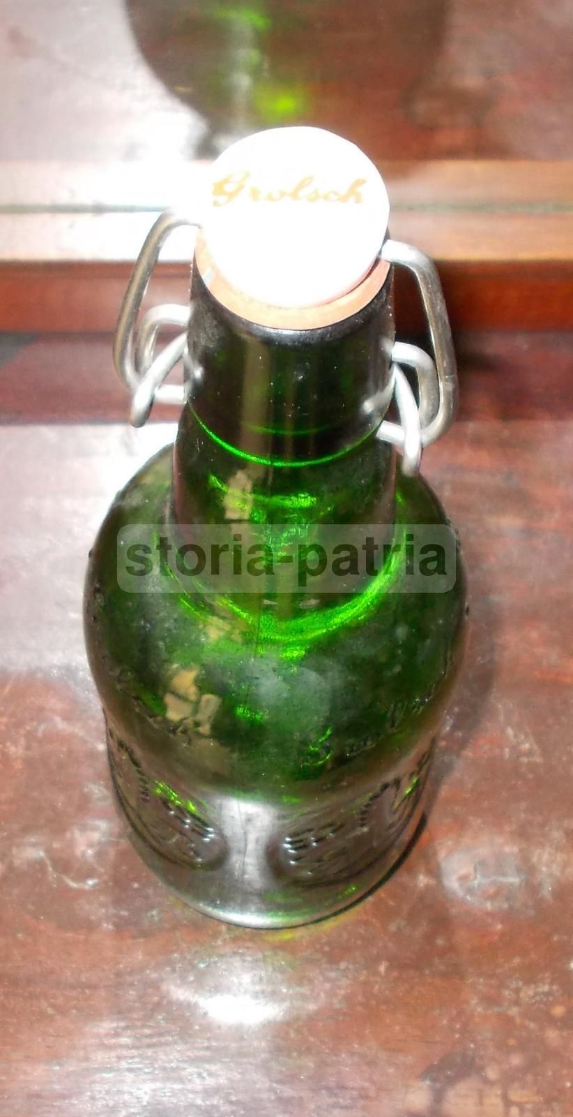Bottiglia Birra Grolsch Vintage Con Tappo Porcellana Originale