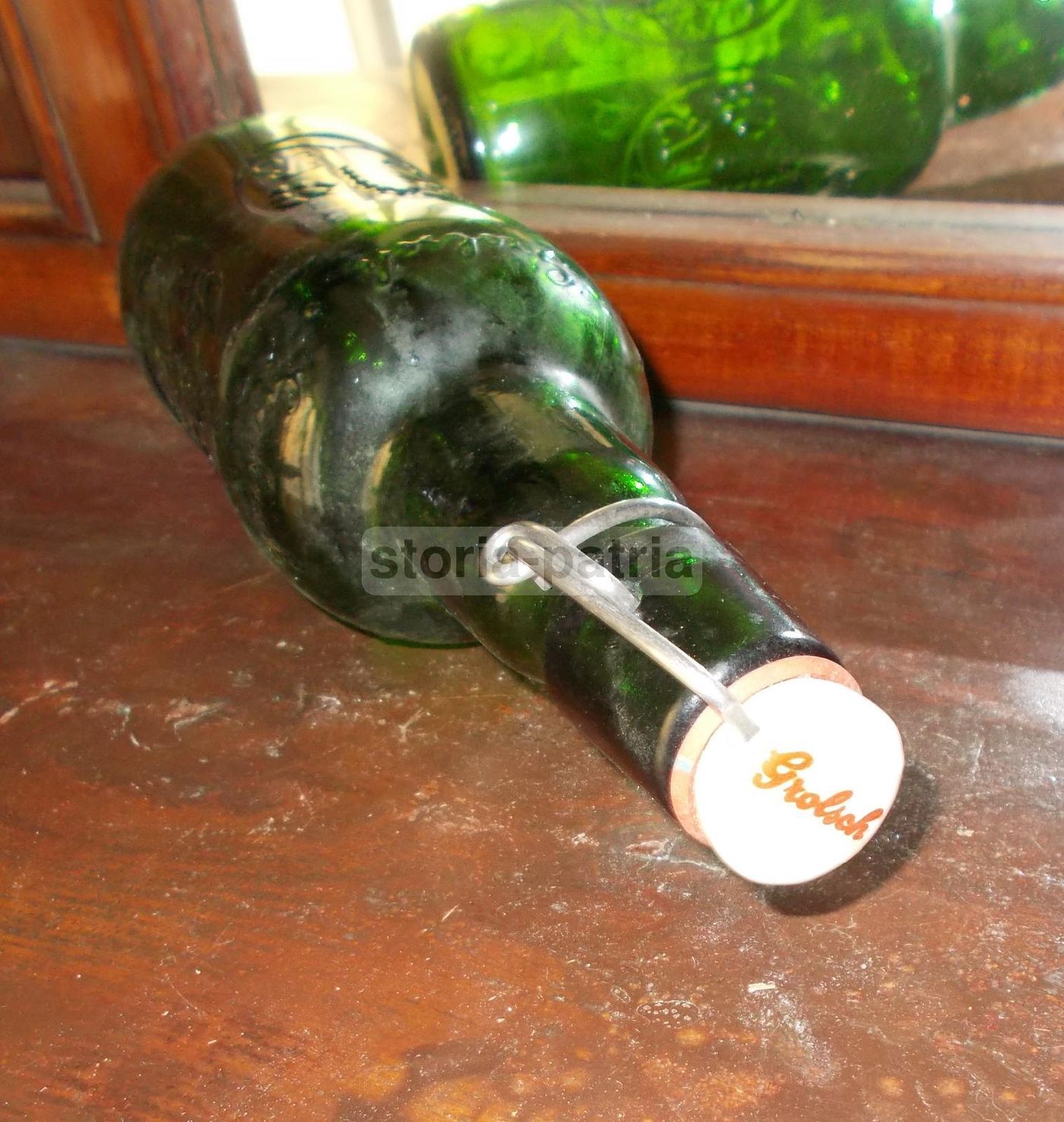 Bottiglia Birra Grolsch Vintage Con Tappo Porcellana Originale