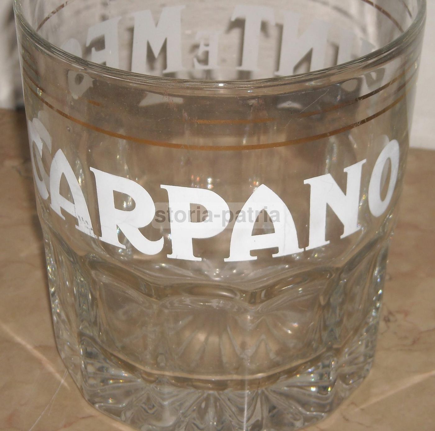 Vaso In Vetro Carpano Punt E Mes Vintage Anni 70 80 Pubblicitario