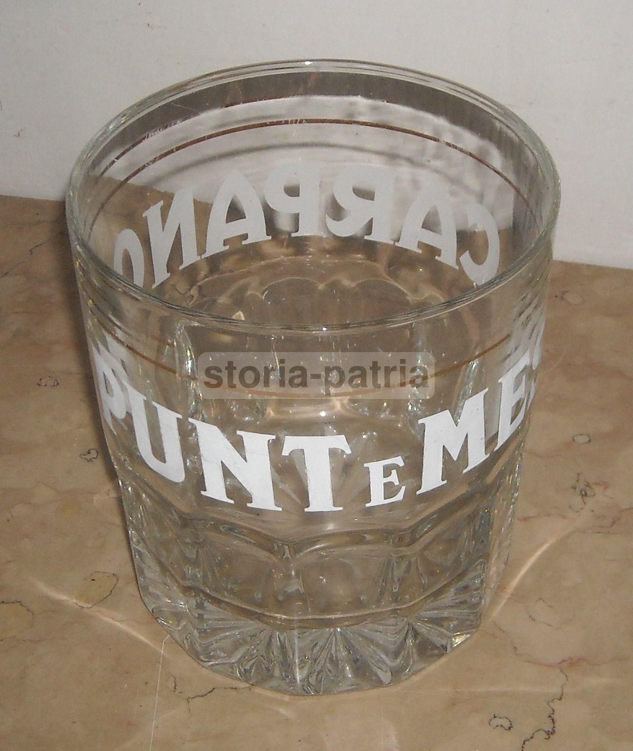 Vaso In Vetro Carpano Punt E Mes Vintage Anni 70 80 Pubblicitario