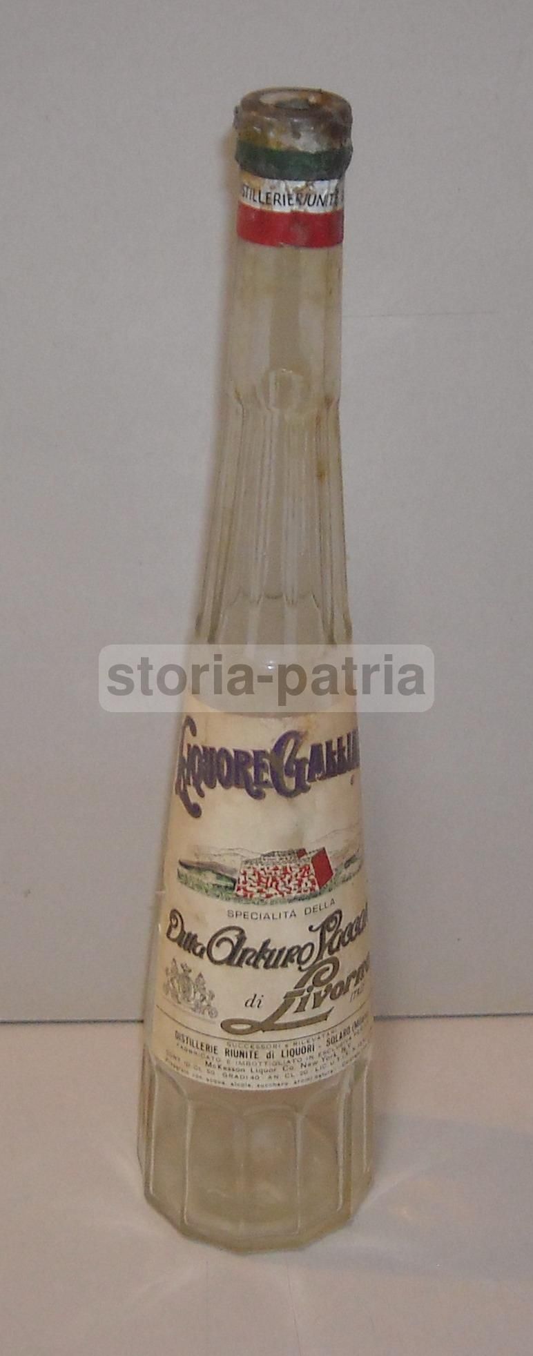 Bottiglia Pubblicitaria Liquore Galliano Vaccari, Livorno, Anni '60