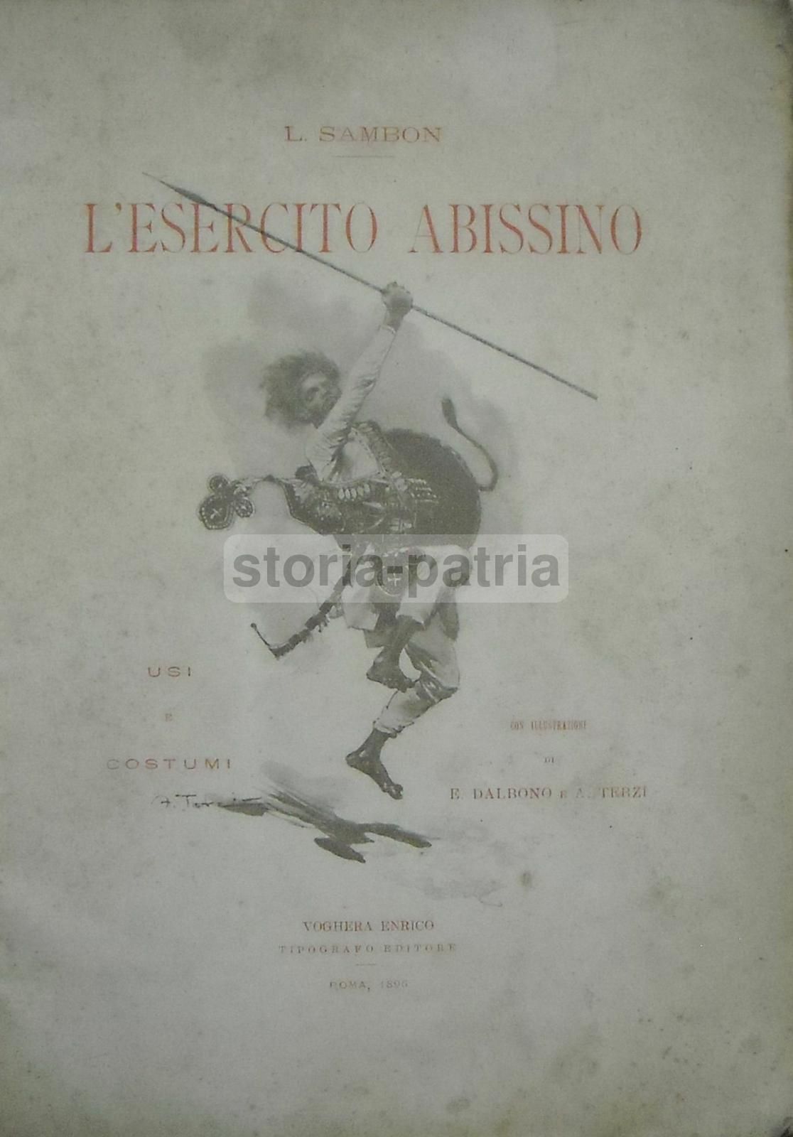 L'Esercito Abissino (1896) Di L. Sambon   Illustrato Da Dalbono E Terzi