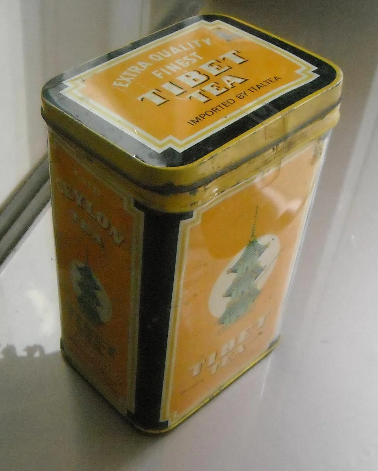 Vintage Advertising Box, Ceylon Tea Italtea Milan, 1930s-1960s