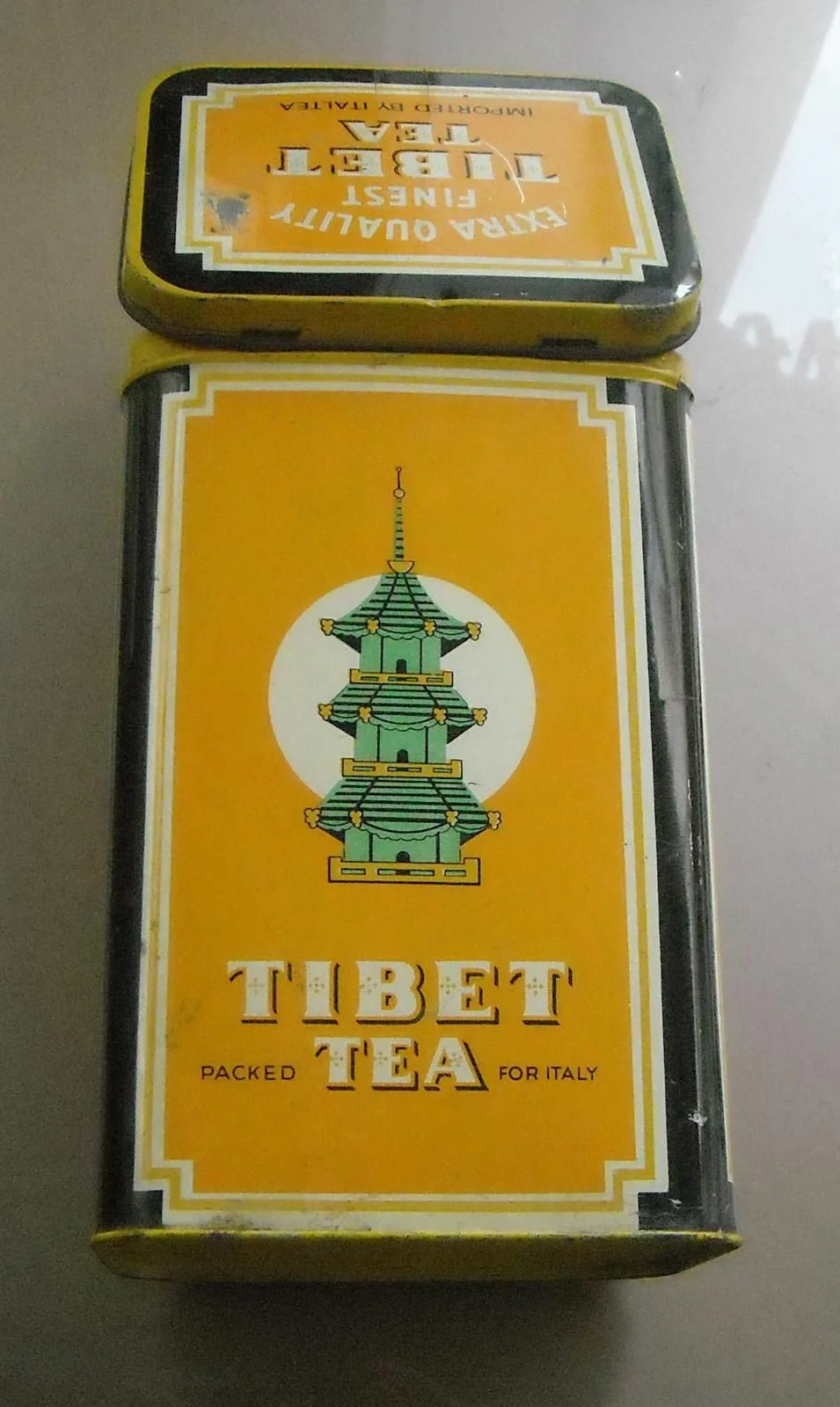 Vintage Advertising Box, Ceylon Tea Italtea Milan, 1930s-1960s
