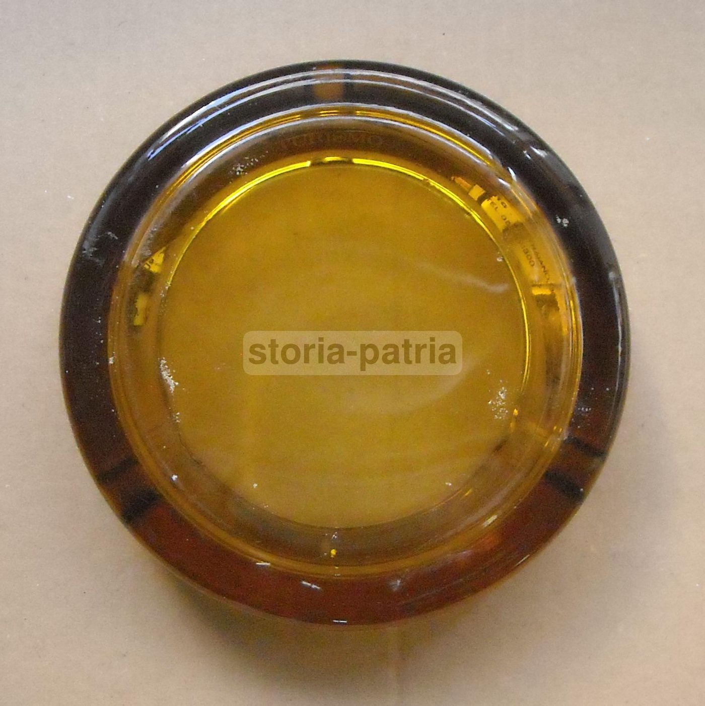 Posacenere Vintage In Vetro Pubblicitario Di Benevento, Anni '70