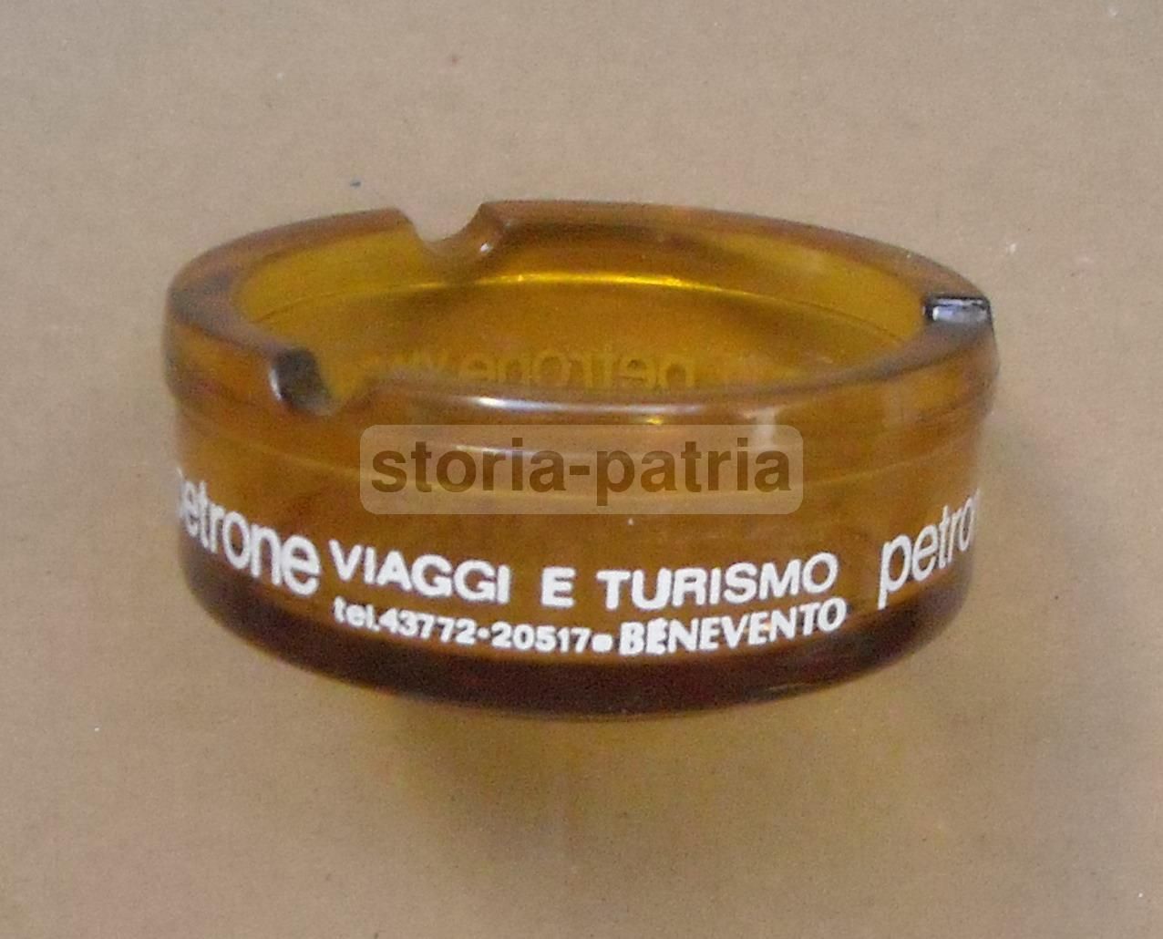 Posacenere Vetro Pubblicitario Petrone Benevento Anni '70