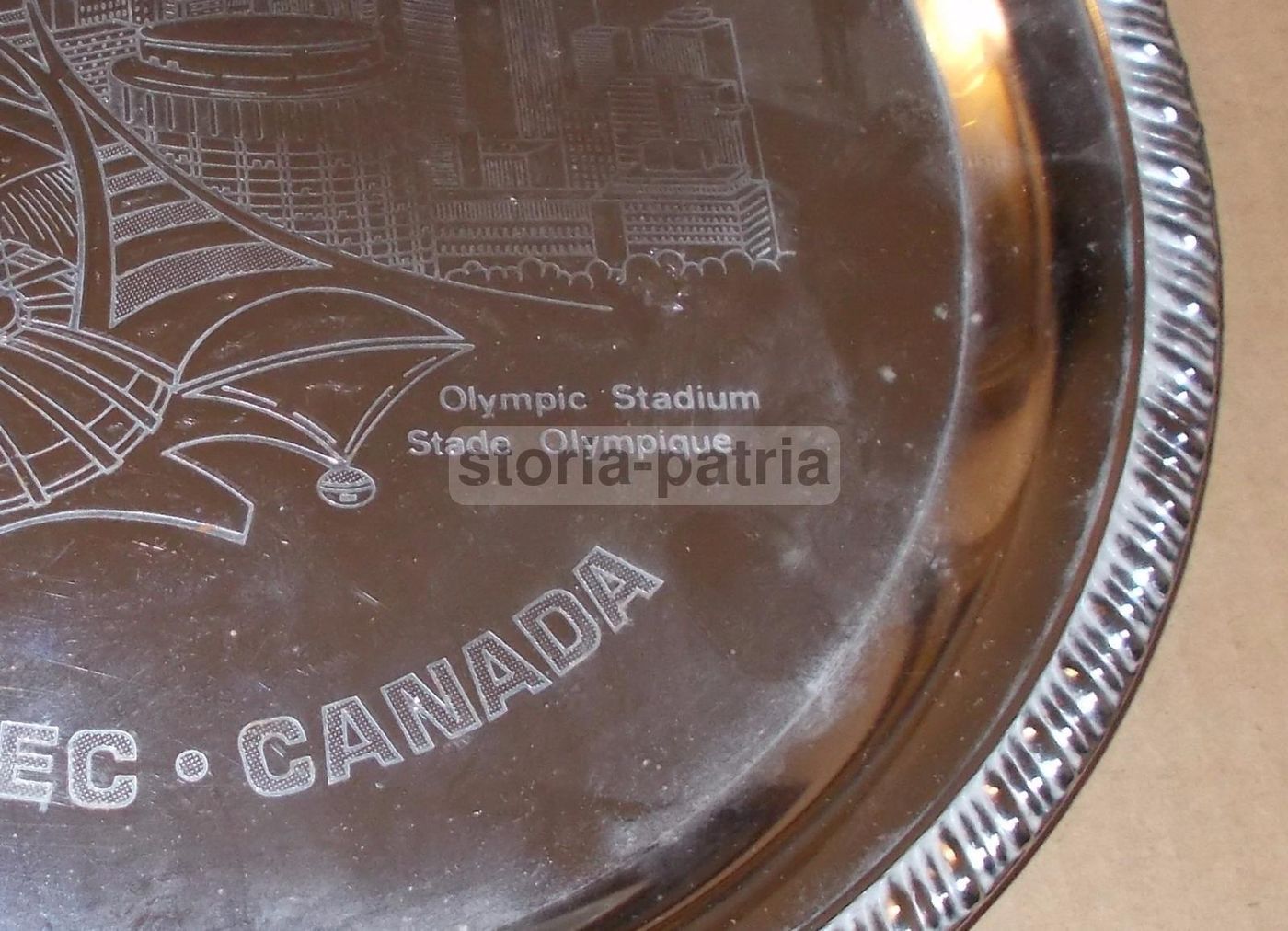 Vassoio Souvenir Montreal Quebec Stadio Olimpico Canada Anni 70