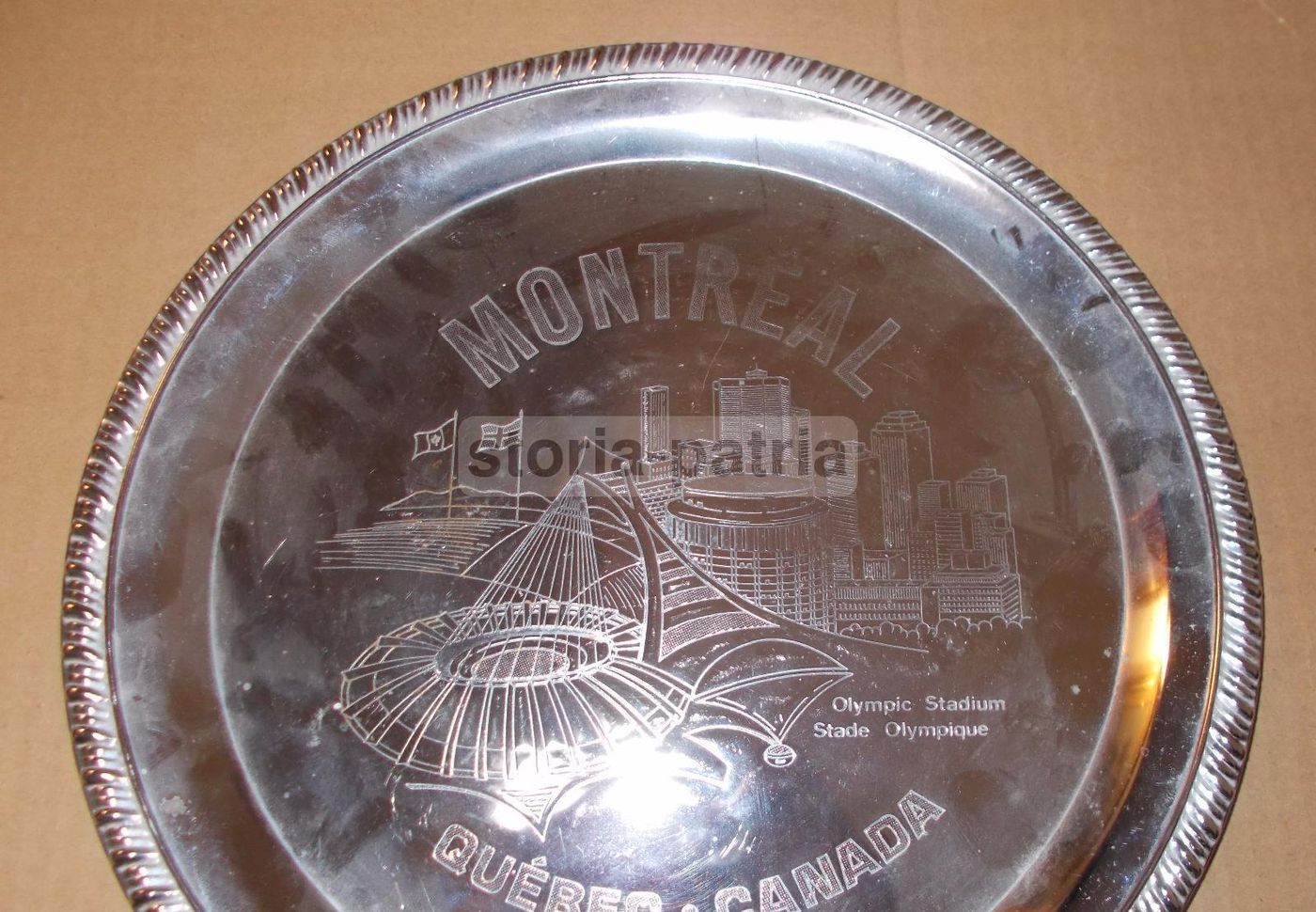 Vassoio Souvenir Montreal Quebec Stadio Olimpico Canada Anni 70