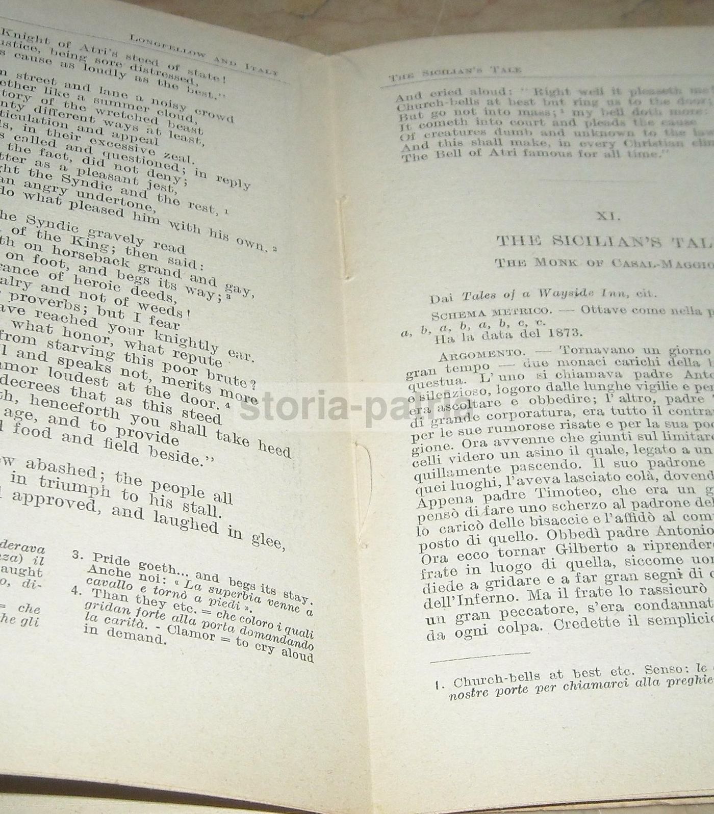 Longfellow And Italy: A Choice Of Poems. Milano, Signorelli, 1926