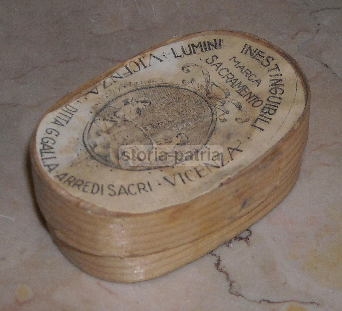 Scatola Lumini Sacramento G. Galla Vicenza Fine 800 Primi 900