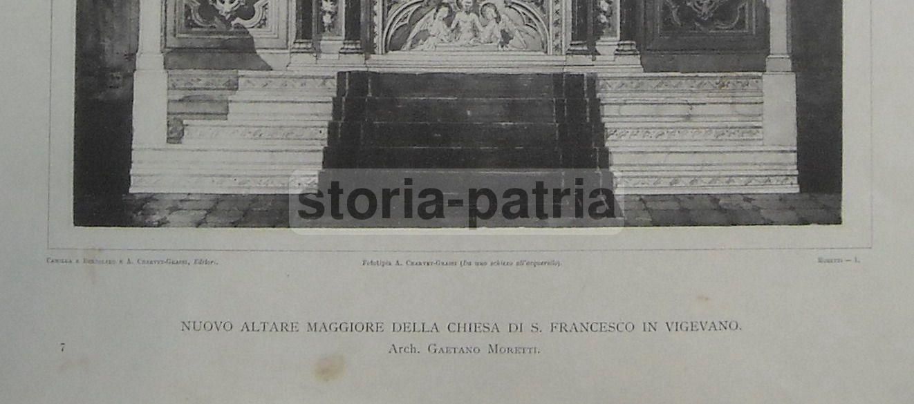 Progetto Per L'Altare Della Chiesa Di San Francesco A Vigevano, Gaetano Moretti, 1890