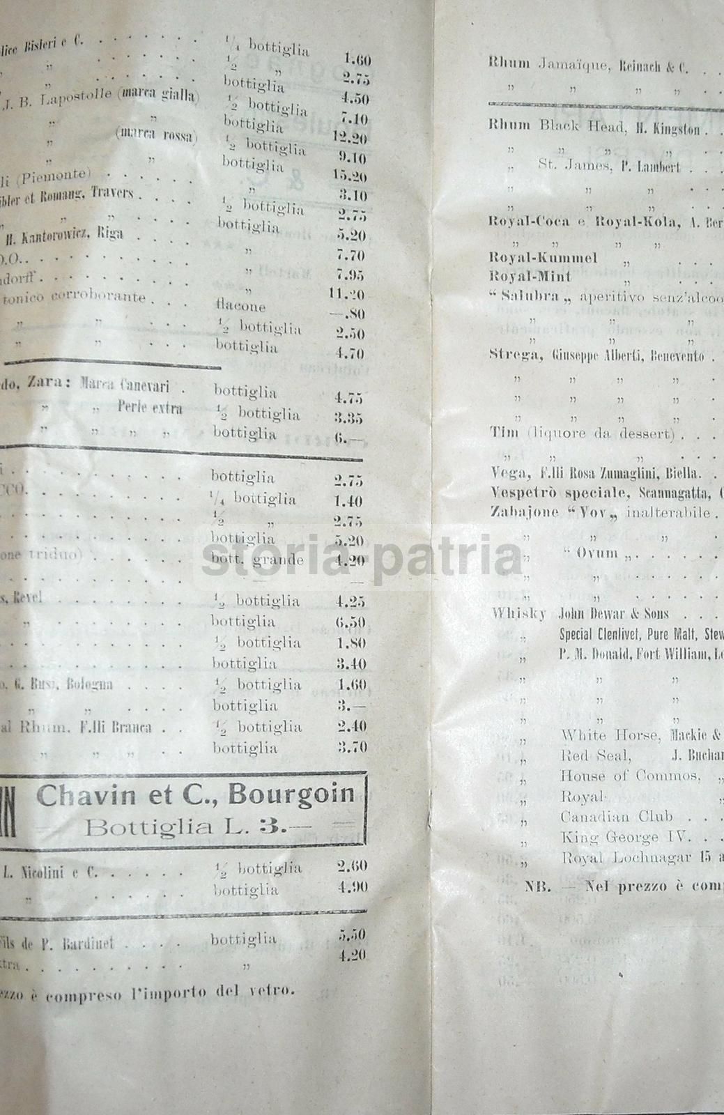 Listino Unione Cooperativa Milano 1914 Vini Alimentari Panettone