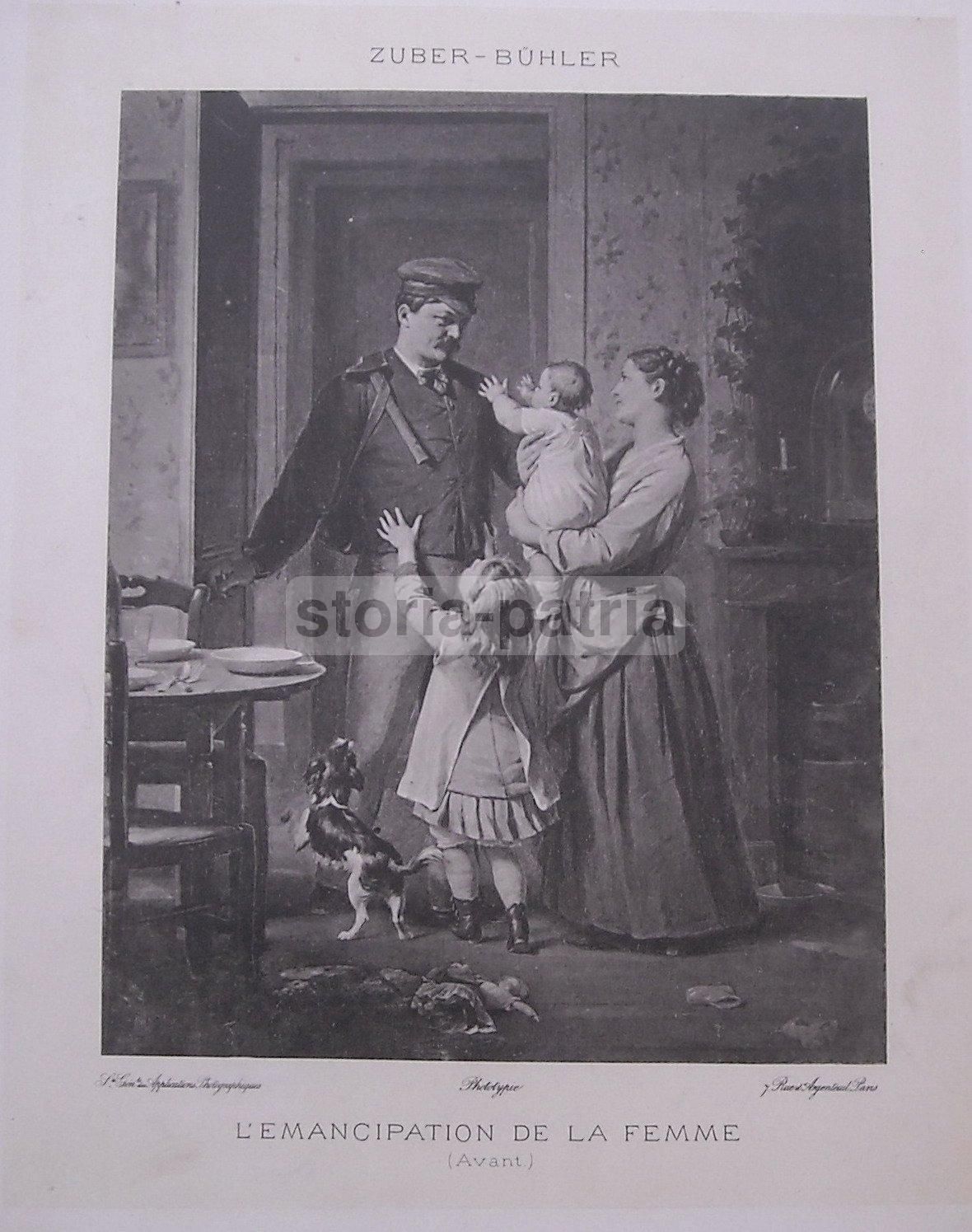 Zuber Bühler, L'Emancipation De La Femme (Avant). Stampa In Fototipia, Primi '900