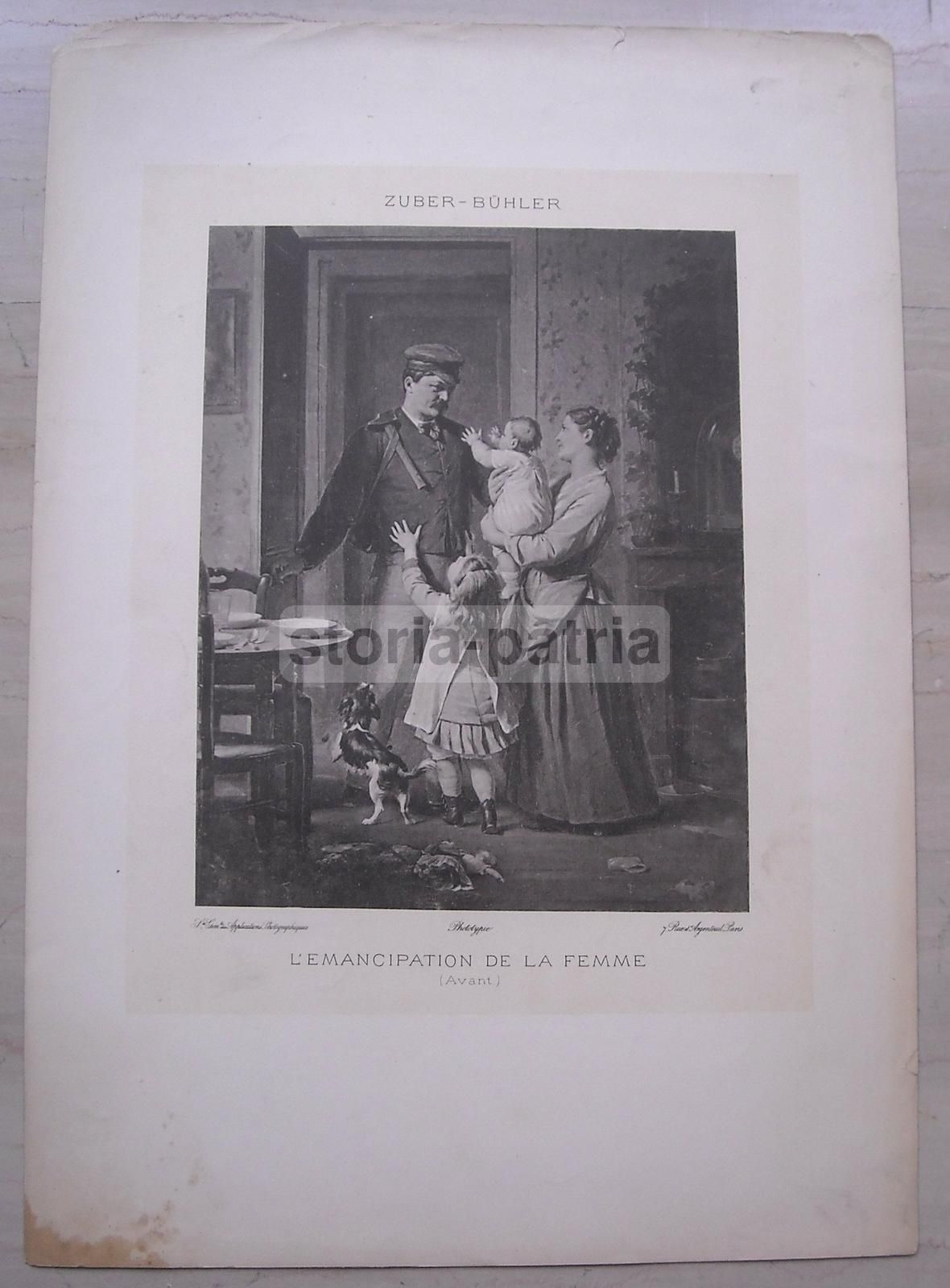 Zuber Bühler, L'Emancipation De La Femme (Avant). Stampa In Fototipia, Primi '900