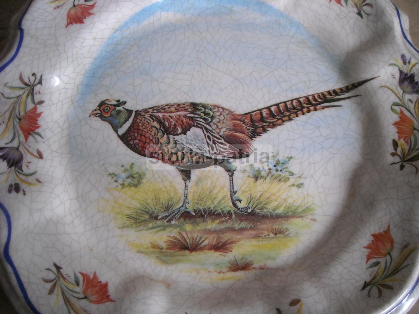 Piatto Decorativo Mebel Con Uccello Da Caccia, Anni '60