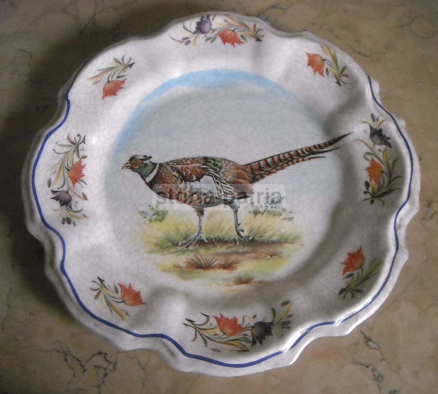 Piatto Decorativo Mebel Con Uccello Da Caccia, Anni '60