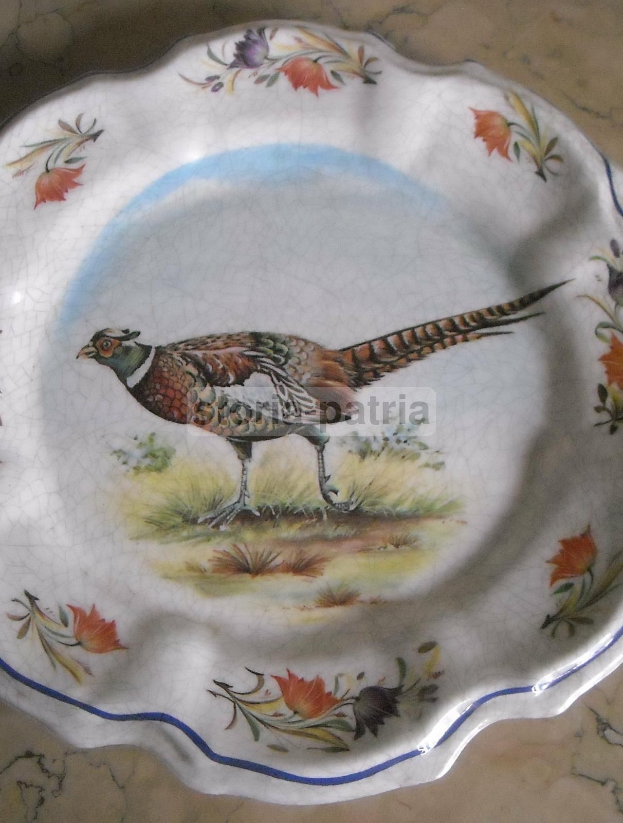 Piatto Decorativo Mebel Con Uccello Da Caccia, Anni '60
