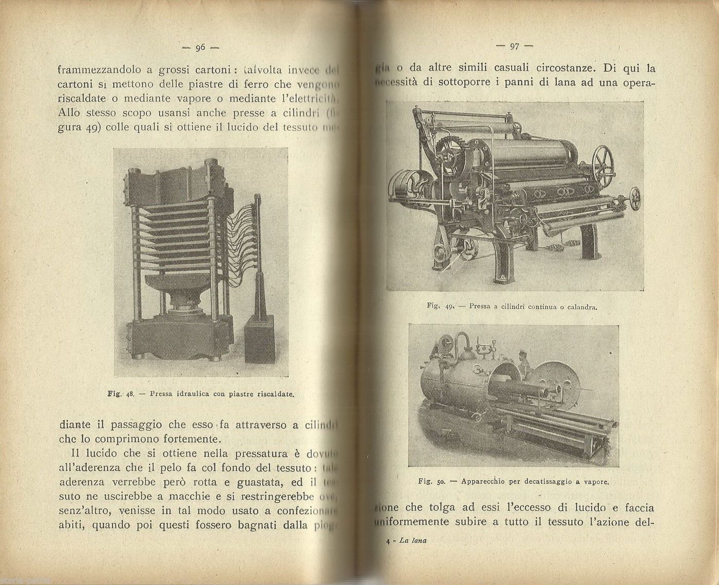 La Lana E La Sua Industria Di A. Bianchi, Vallardi 1927