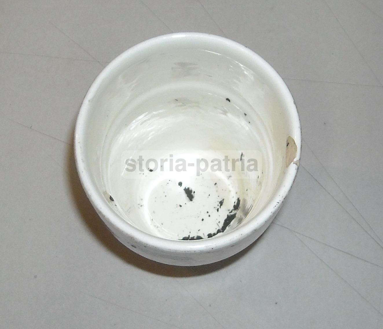 Bicchiere In Ceramica Pagnossin Anni '30 '50 Con Decoro Bovino