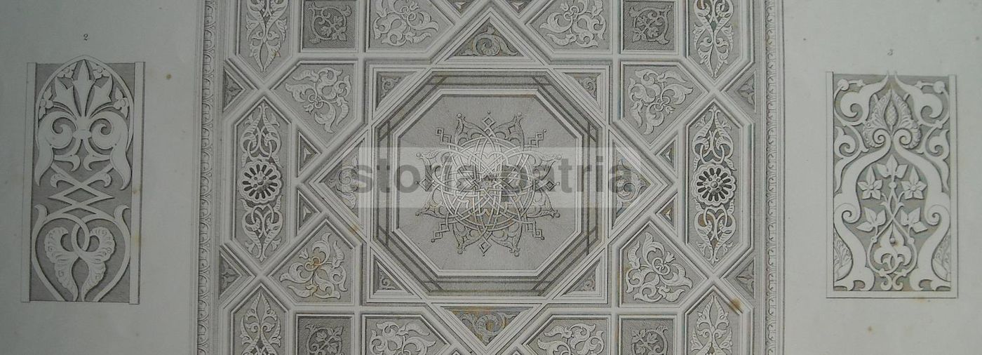 Stampa Antica Decorazione Moresca, Giovanni Zuliani E Lodovico Cadorin, 1864