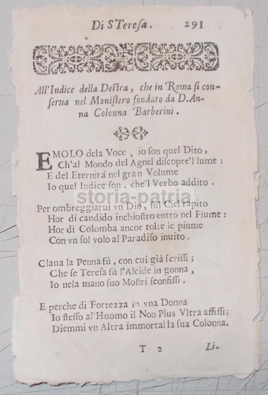 Agiografia, Stampa Popolare Devozionale, Santa Teresa, Guarigione Dalla Peste, 600 immagine 2
