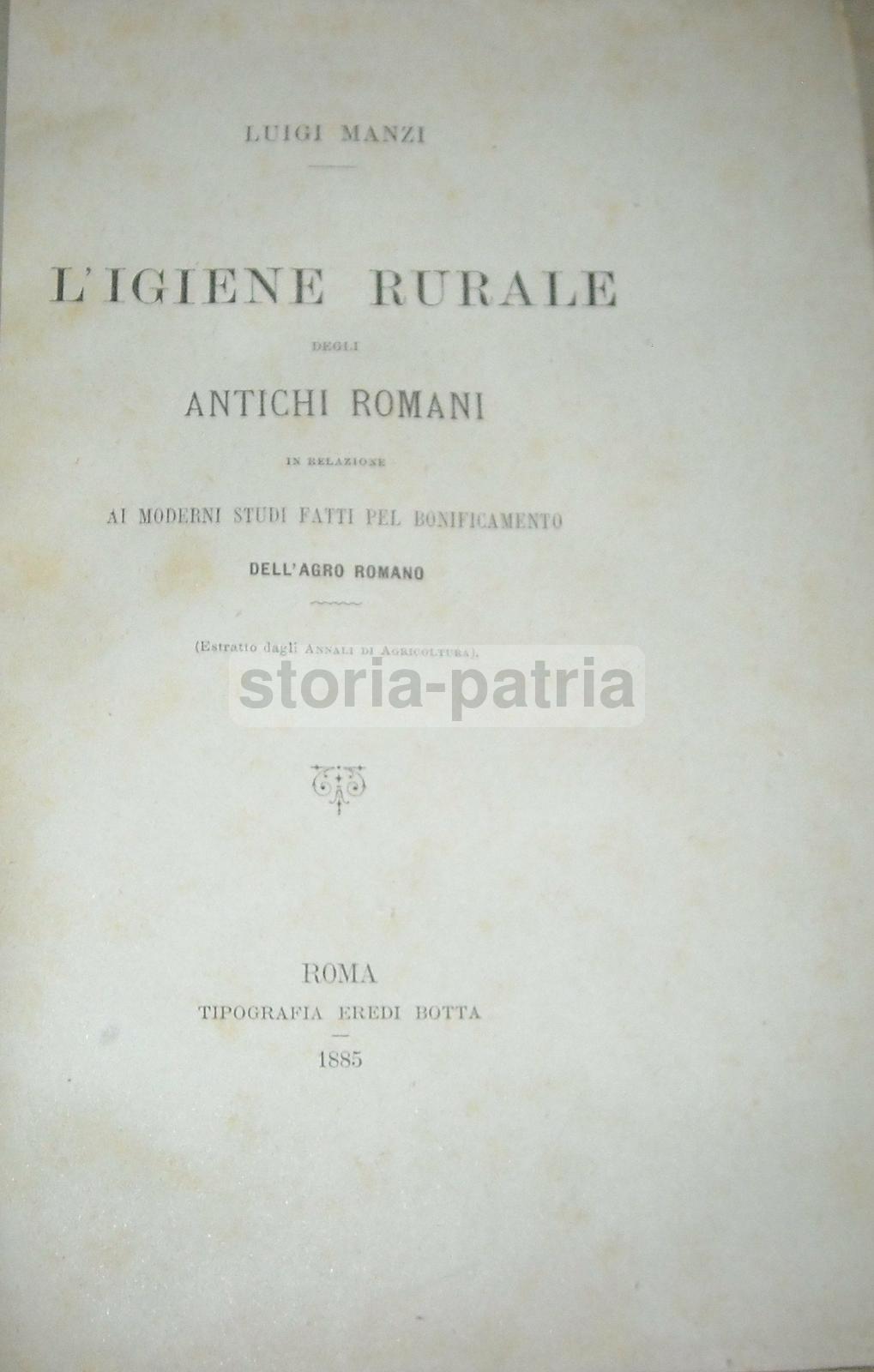 Agraria, Idraulica, Bonifica, Agro Romano, Sanitaria, Aria Malsana, Zootecnia, Bestiame immagine 2