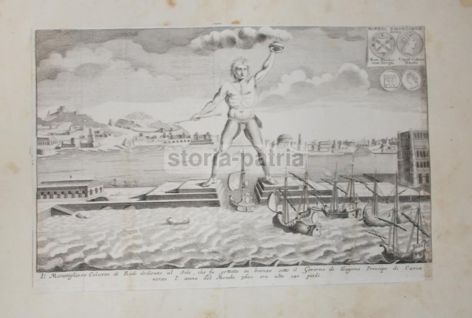 Antica Incisione, Arte, Numismatica, Grecia, Rodi, Marineria, Navi, Monete, Mitologia immagine 2