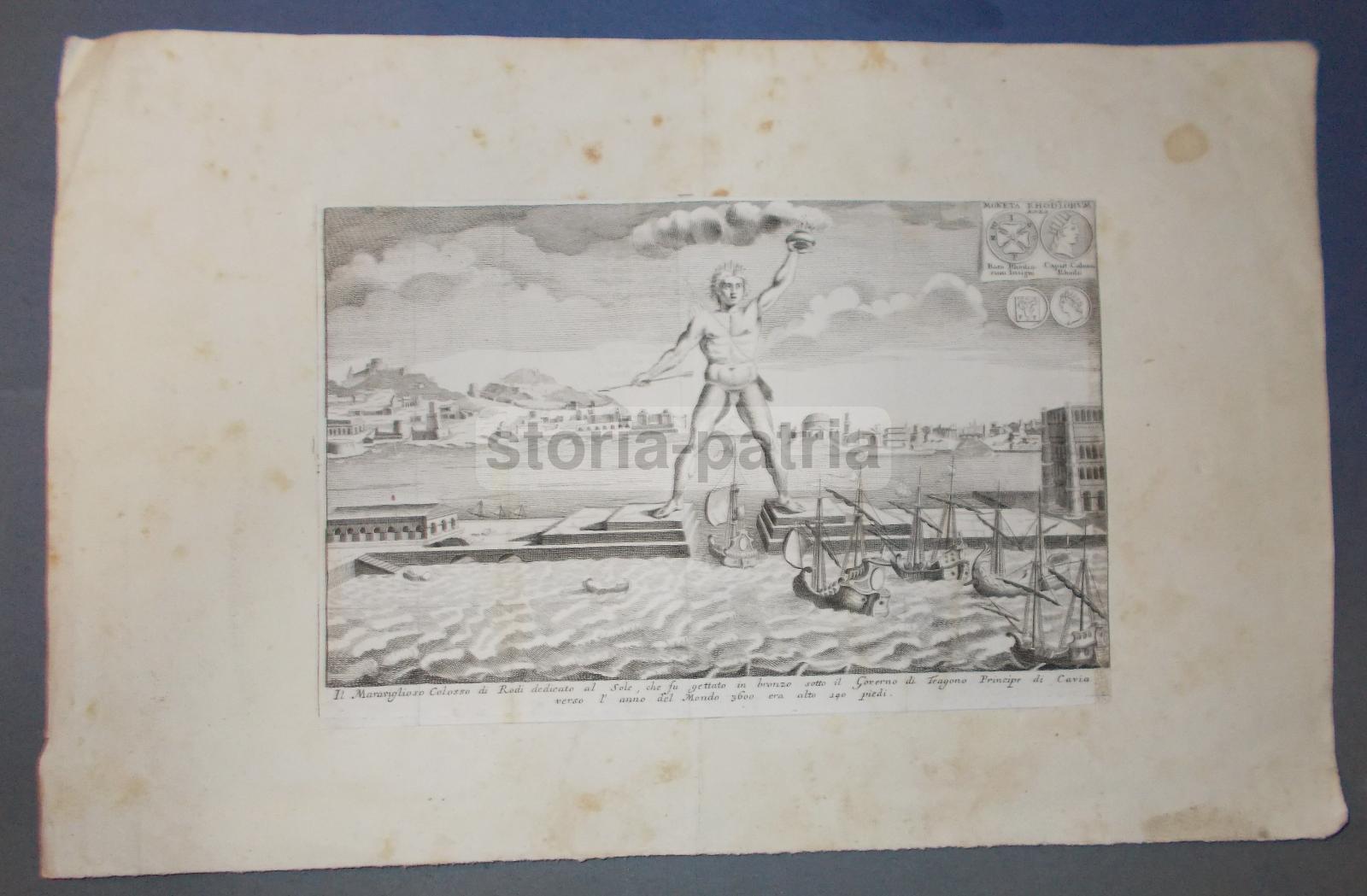 Antica Incisione, Arte, Numismatica, Grecia, Rodi, Marineria, Navi, Monete, Mitologia immagine 3